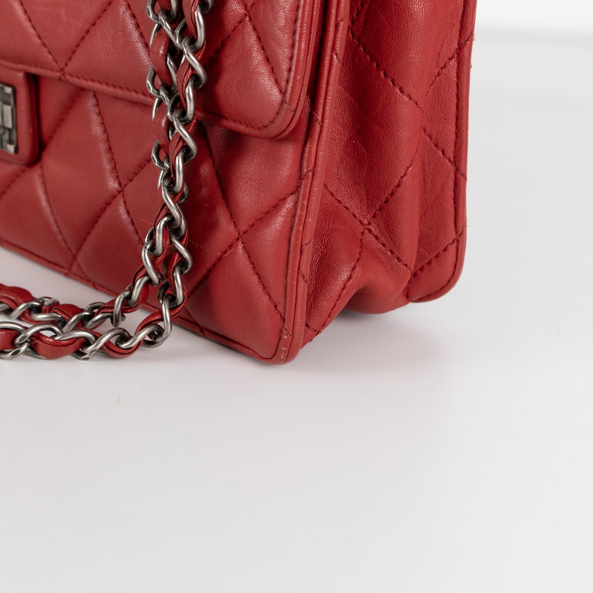 Chanel 2.55 Reissue Vintage Red Aged Calfskin Leather Shoulder Bag