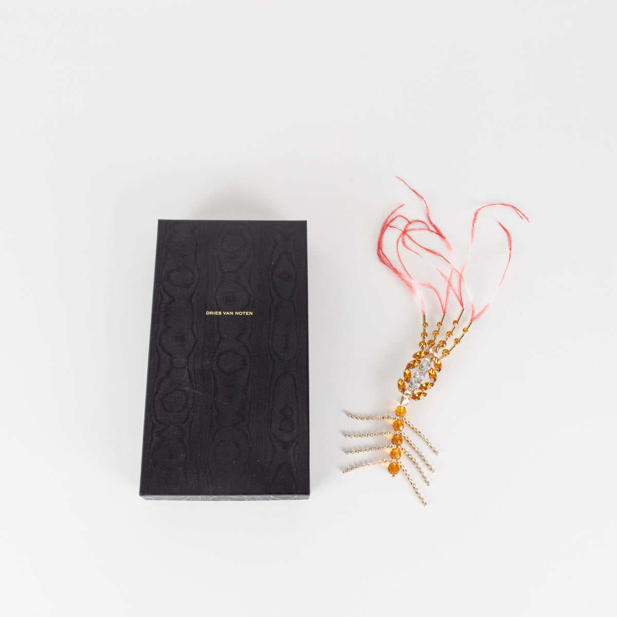 Dries Van Noten Feathered Crystal Brooch