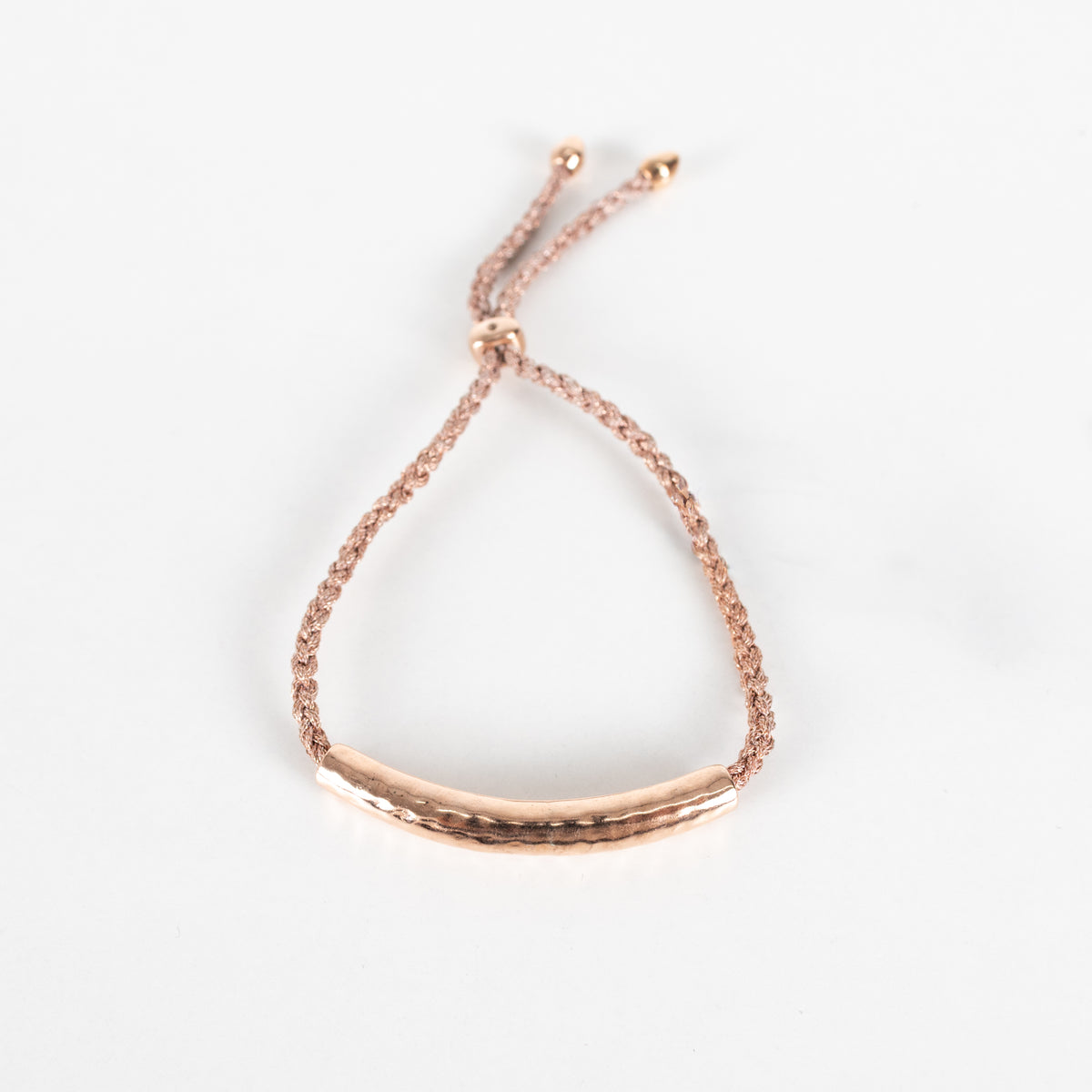 Monica Vinader Rose Gold Bar Friendship Bracelet