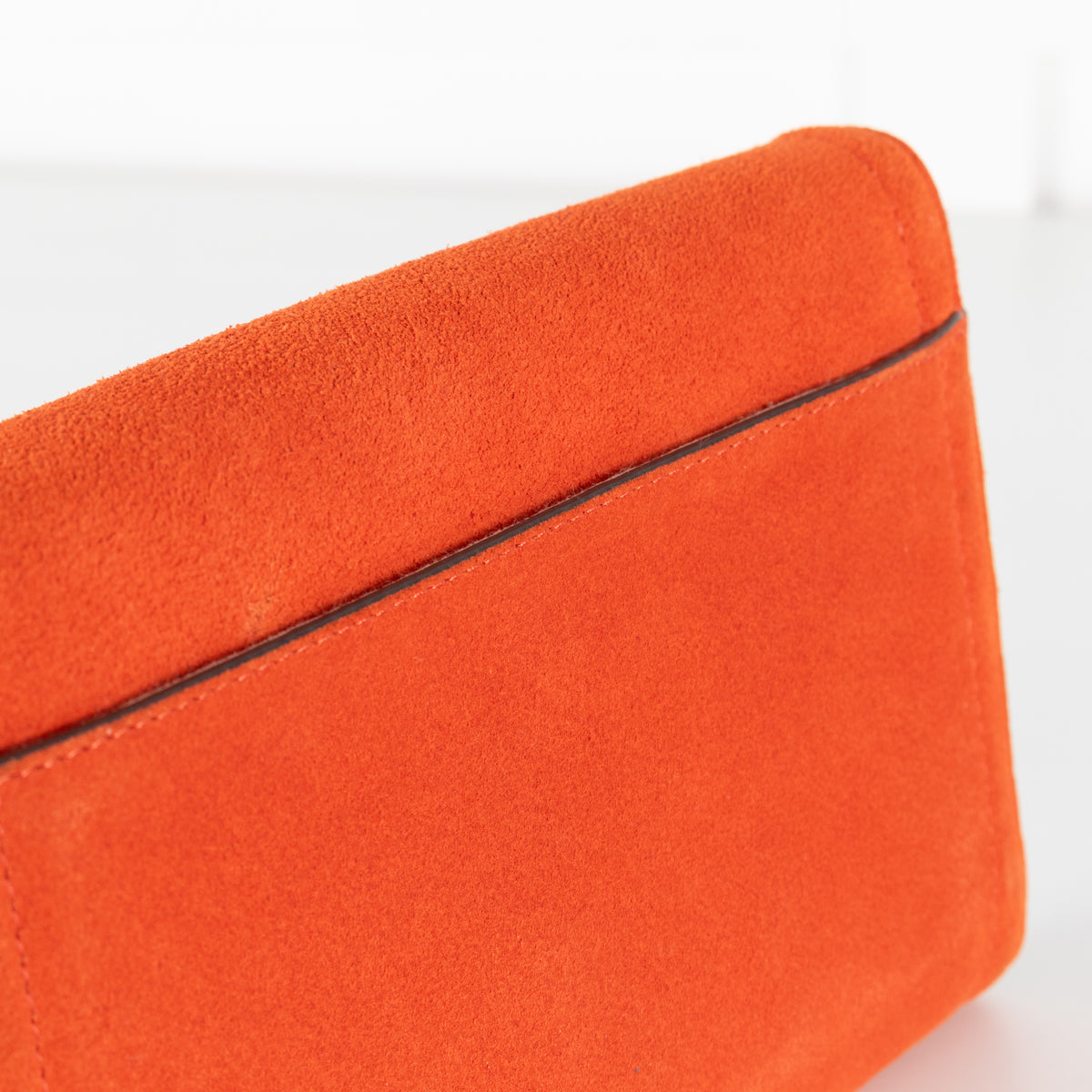 Tory Burch Orange Suede Crossbody Tassel Bag