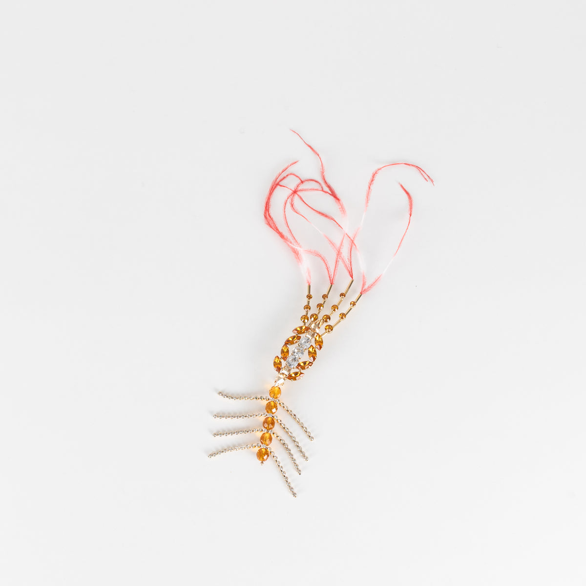 Dries Van Noten Feathered Crystal Brooch