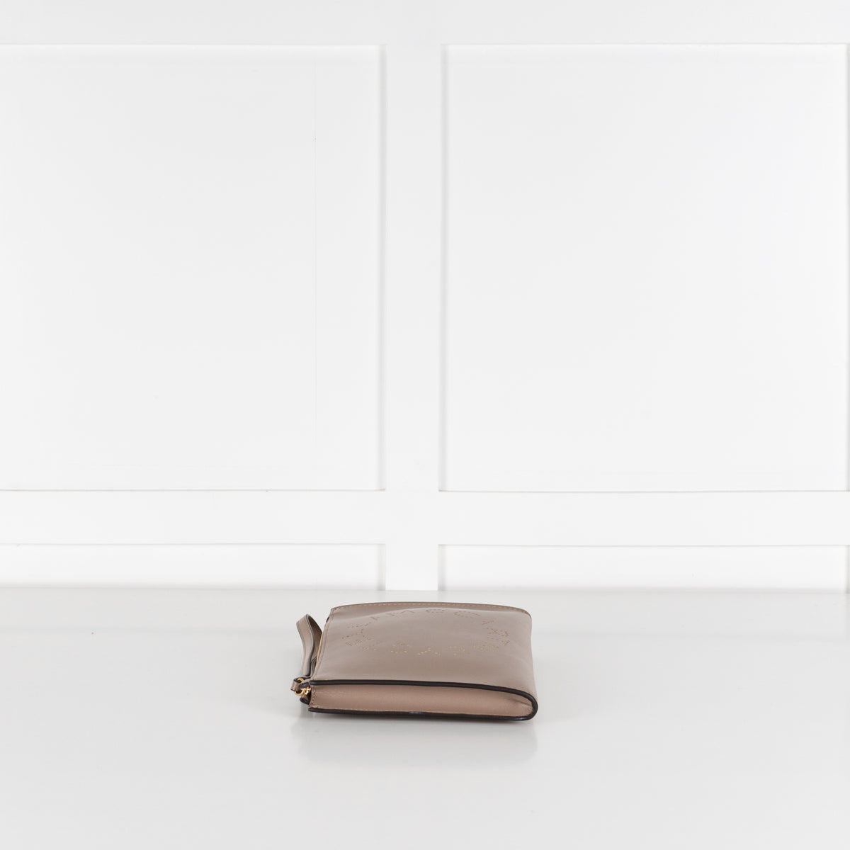 Stella McCartney Logo Taupe Vegan Leather Pouch