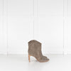 Ba&Sh Beige Suede Caitlin Heeled Ankle Boots