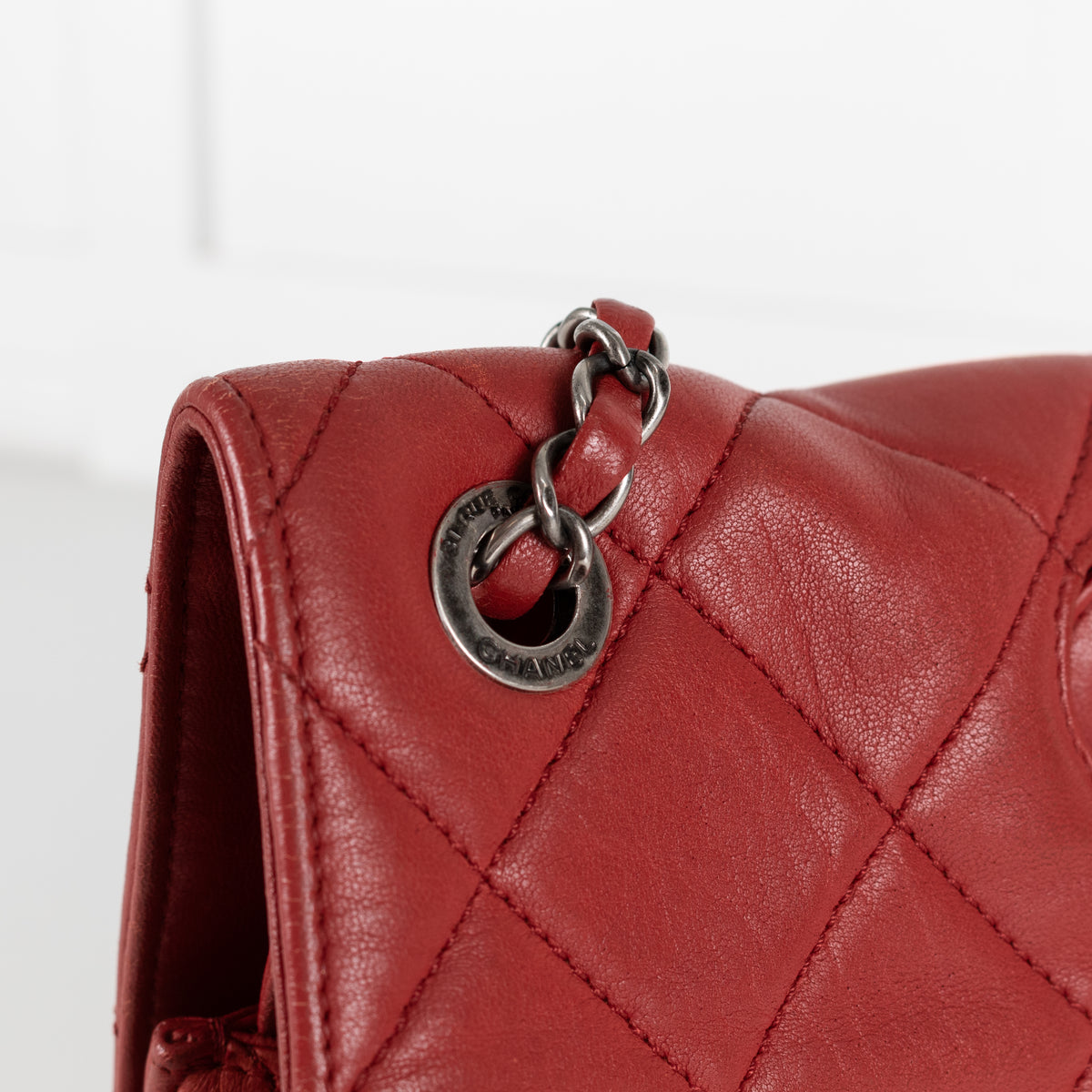 Chanel 2.55 Reissue Vintage Red Aged Calfskin Leather Shoulder Bag