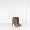 Ba&Sh Beige Suede Caitlin Heeled Ankle Boots