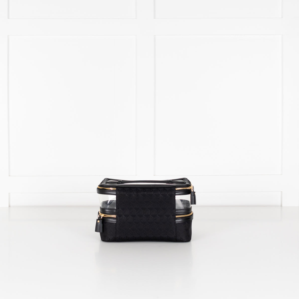 Anya Hindmarch Black Double Decker Makeup Bag
