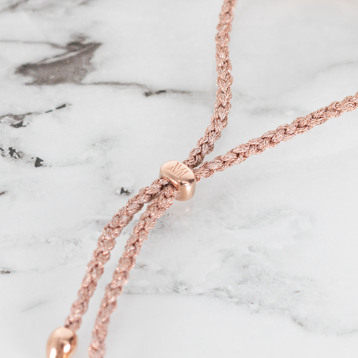 Monica Vinader Rose Gold Bar Friendship Bracelet