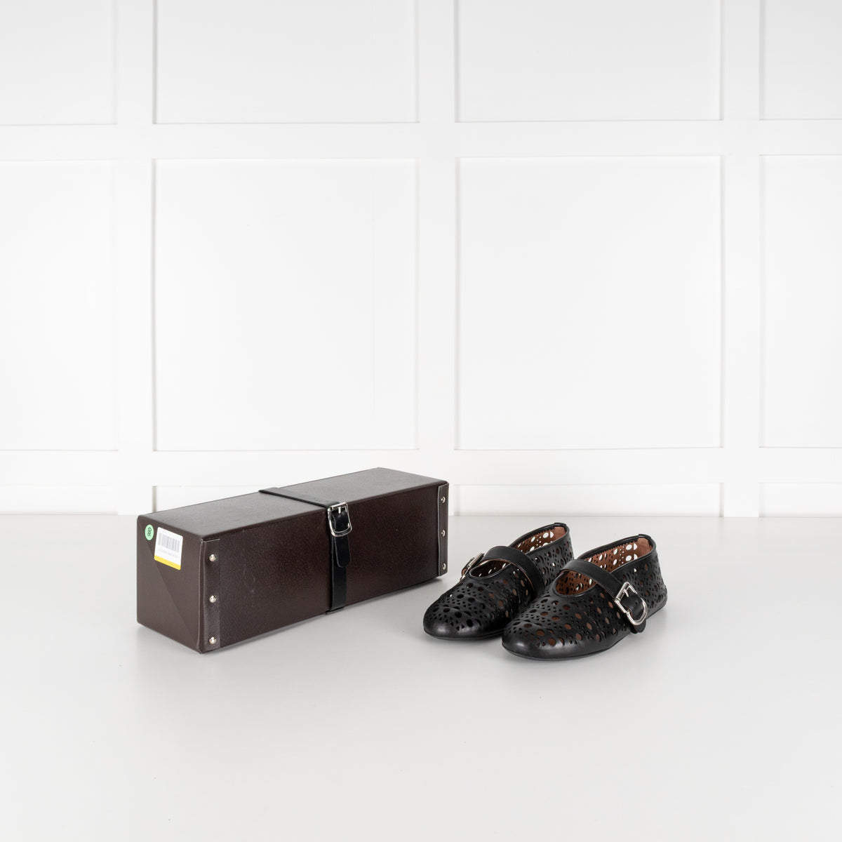 Alaia Black Vienne Cut Out Lambskin Ballerina Shoes