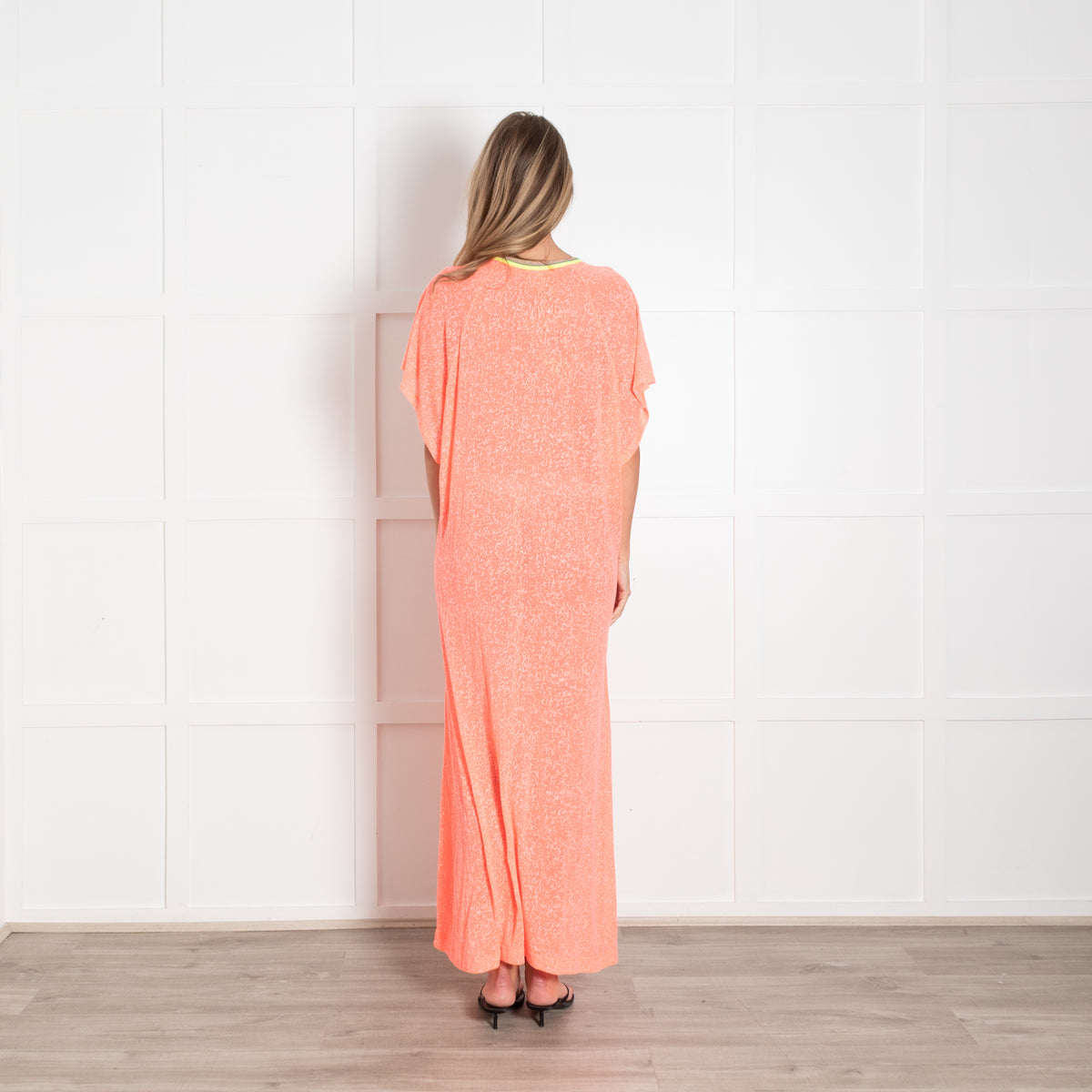 Pitusa Neon Orange V-Neck Long Sundress