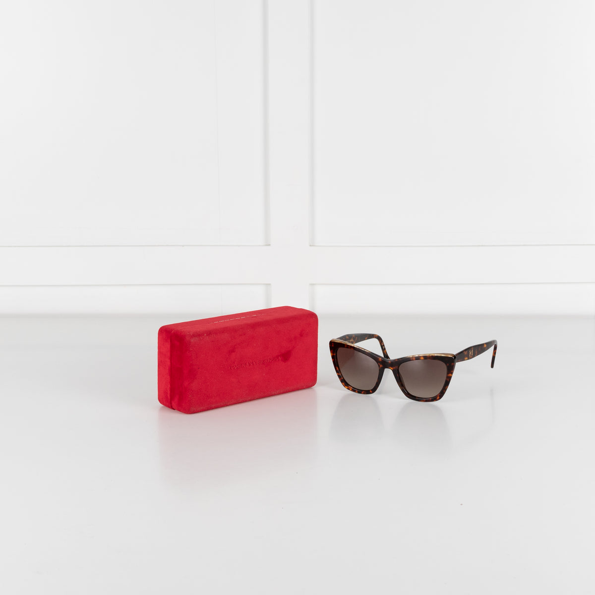Carolina Herrera Brown Cats Eye Sunglasses