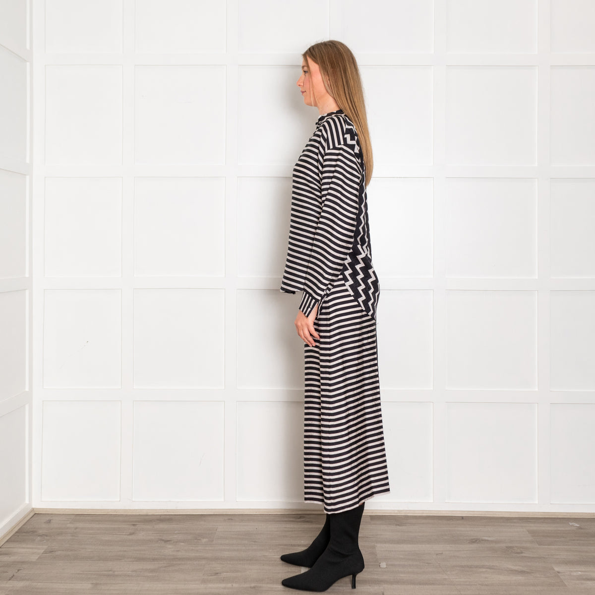 Stella McCartney Black and White Zig Zag Stripe Co-Ord