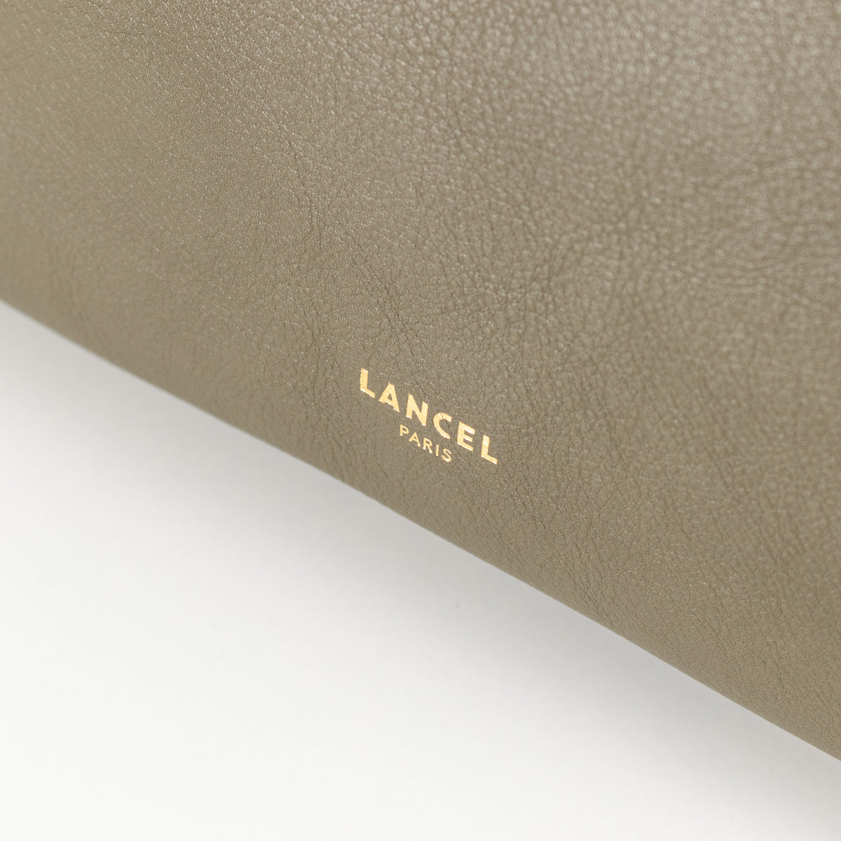 Lancel Khaki Zip Hobo Bag