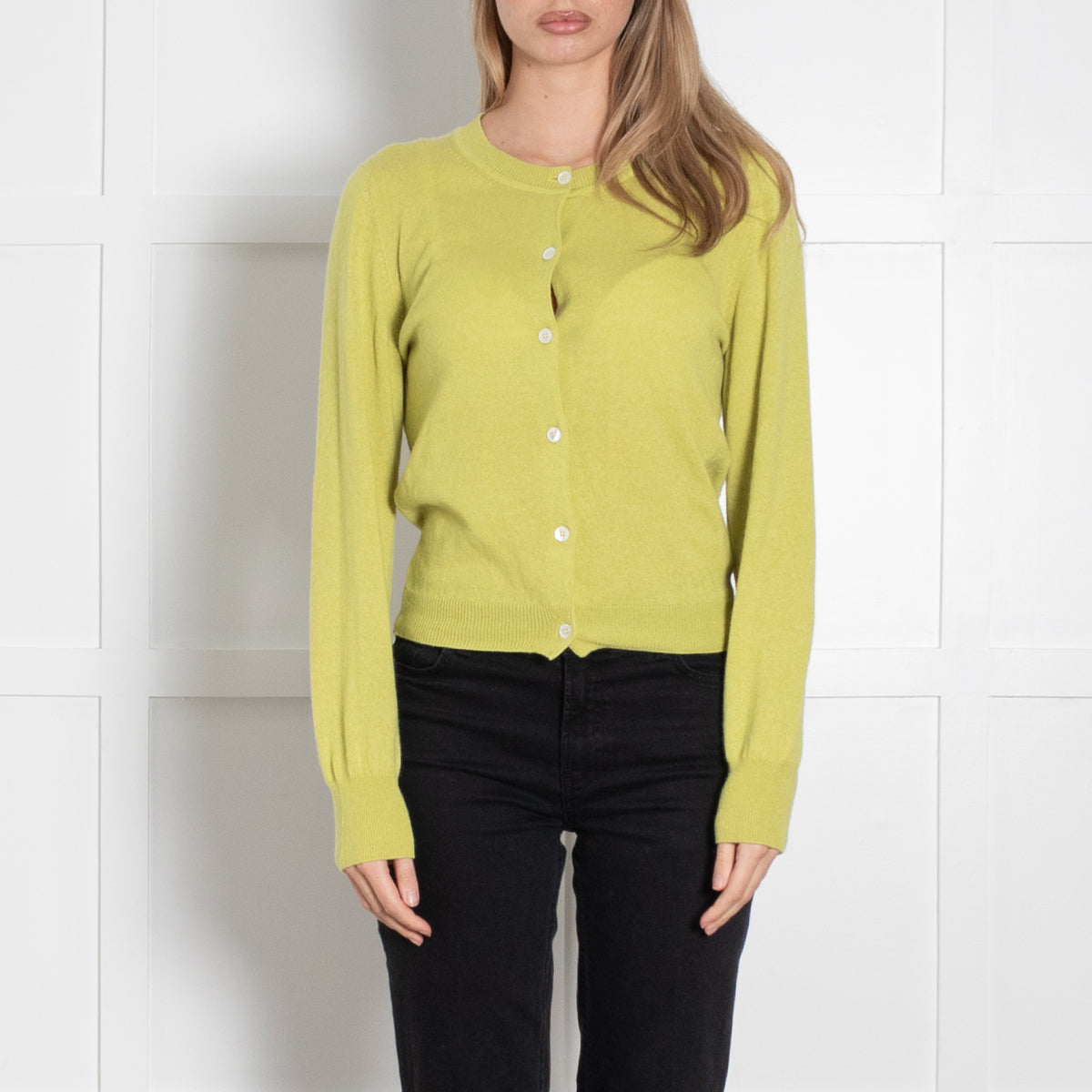 &Daughter Lime Green Wool Cardigan