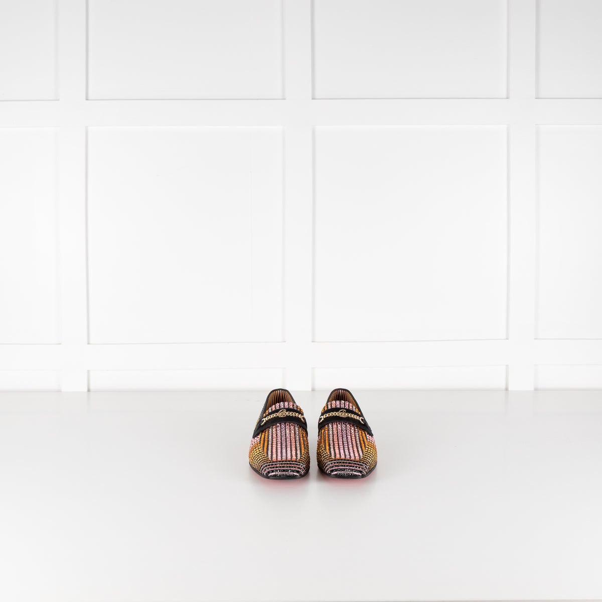 Christian Louboutin Multiclour Crystal Loafers