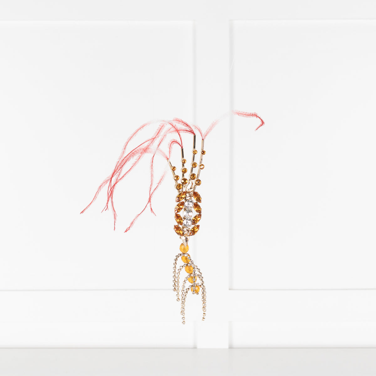 Dries Van Noten Feathered Crystal Brooch