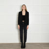 Pinko Black Velvet Collard Blazer Jacket