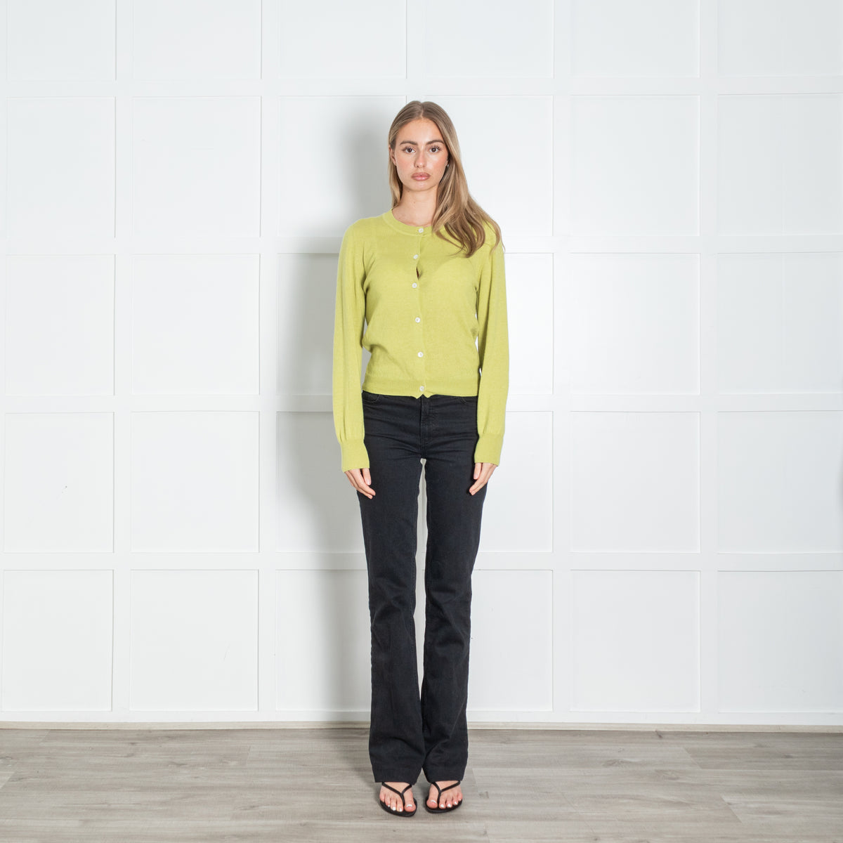 &Daughter Lime Green Wool Cardigan