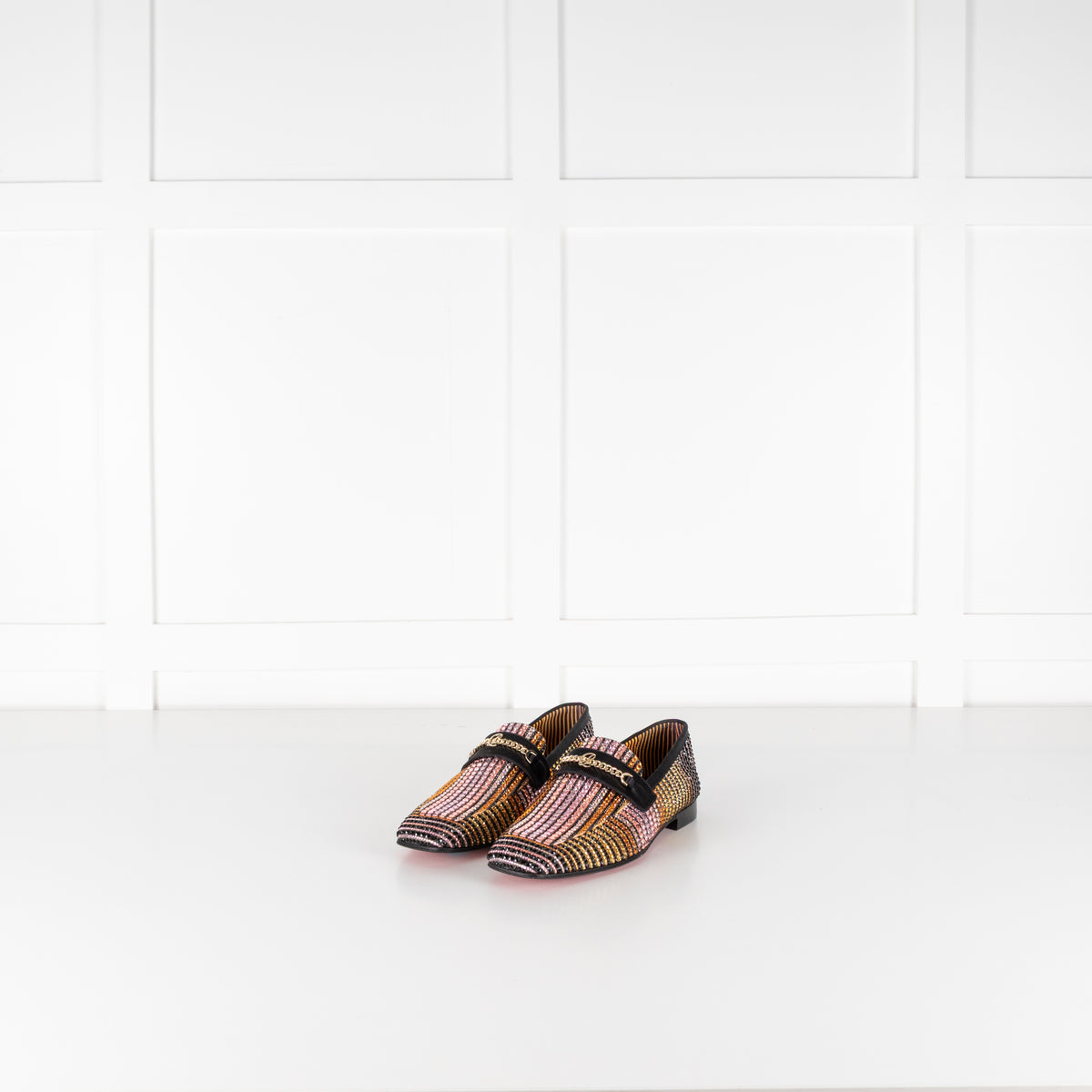 Christian Louboutin Multiclour Crystal Loafers