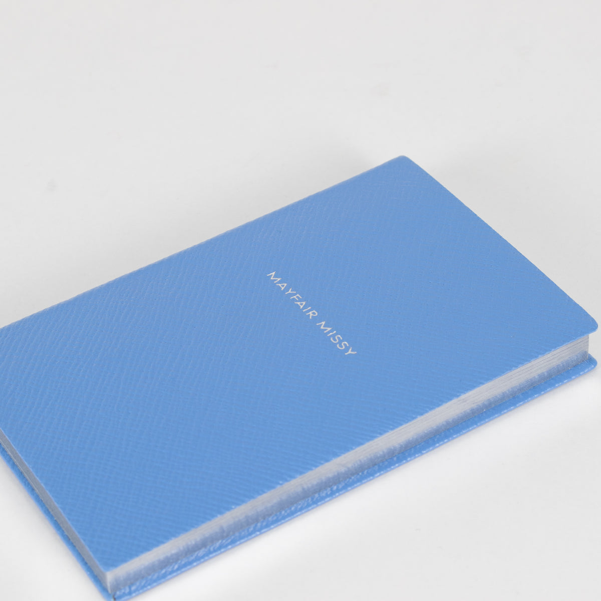 Smythson Pale Blue 'Mayfair Missy' Panama Notebook