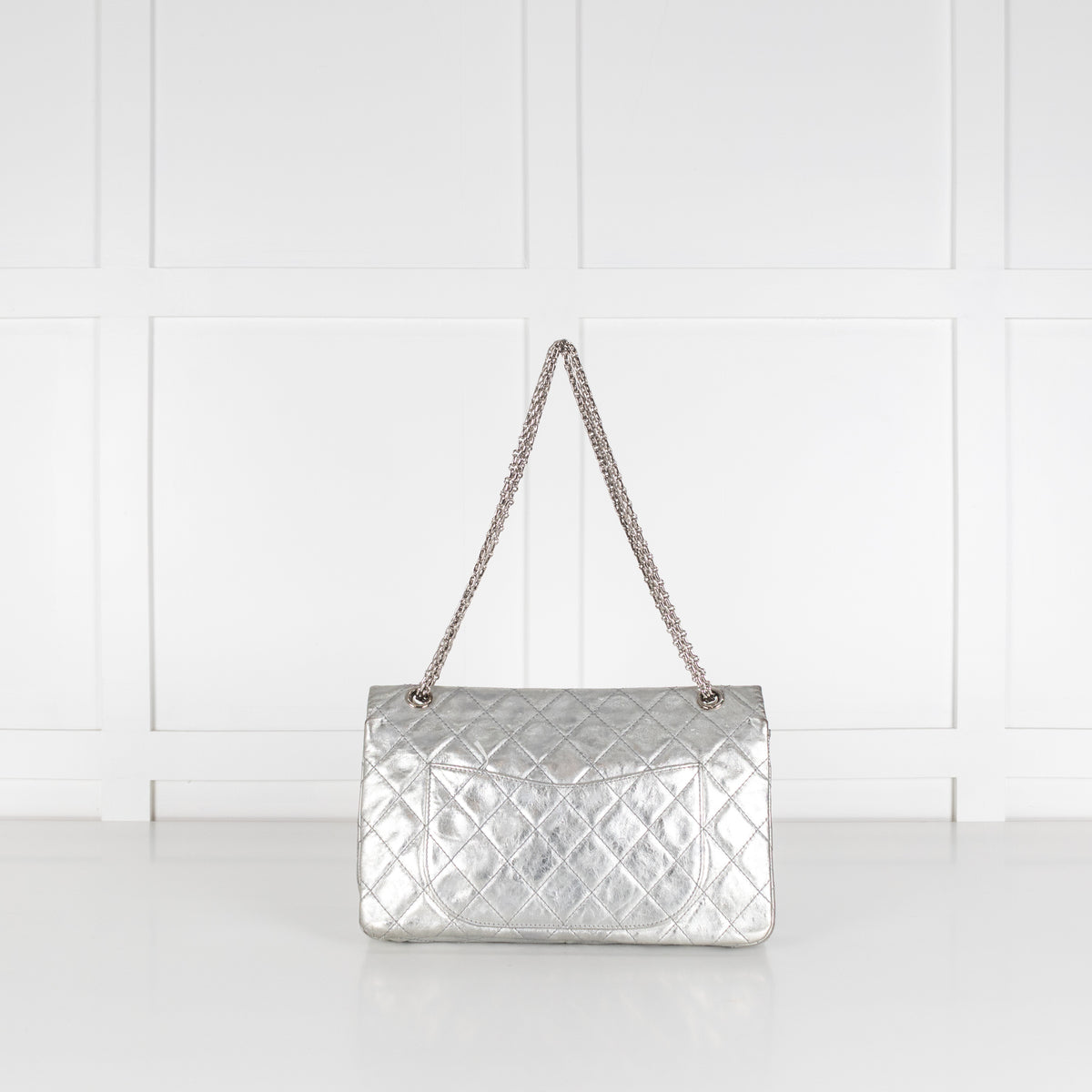 Chanel Silver Reissue 2.55 Leather Bag
