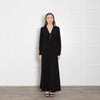 McQ Black Diamante Button Detail Maxi Dress