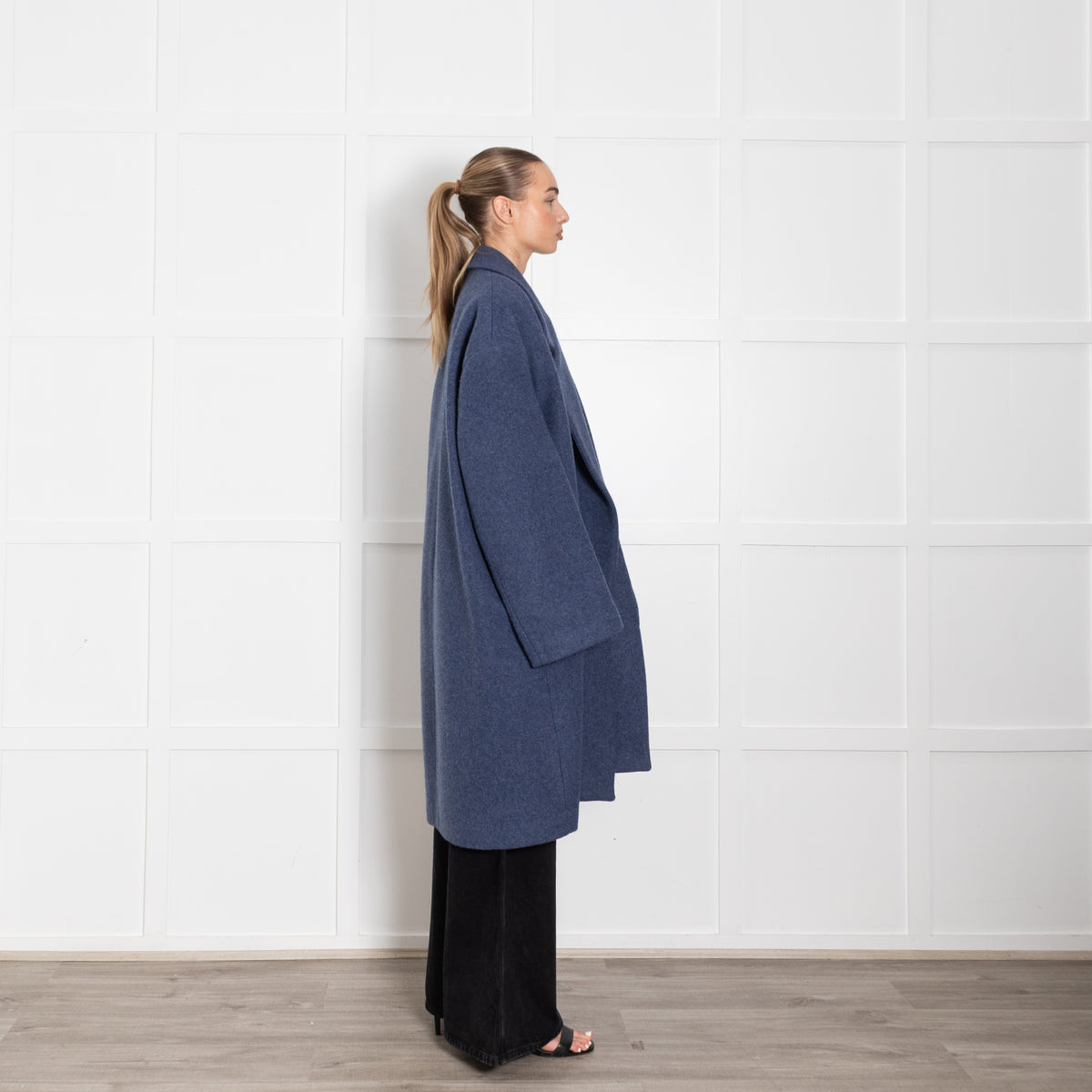 Raey Blue Oversized Coat