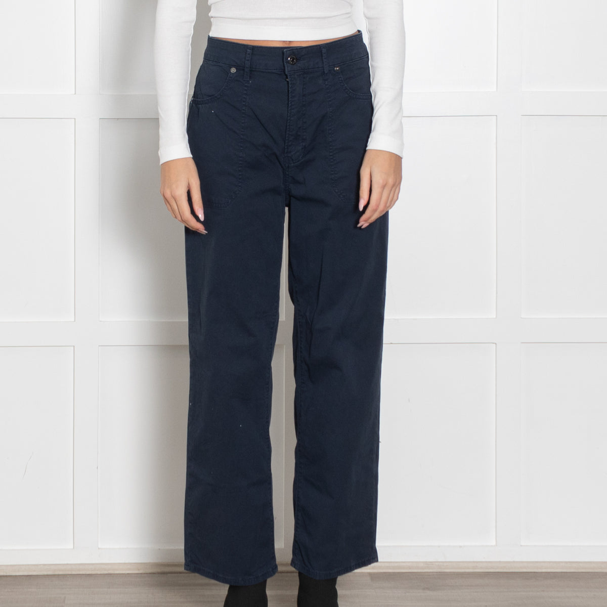 Veronica Beard Jeans Dark Navy Twill Trousers