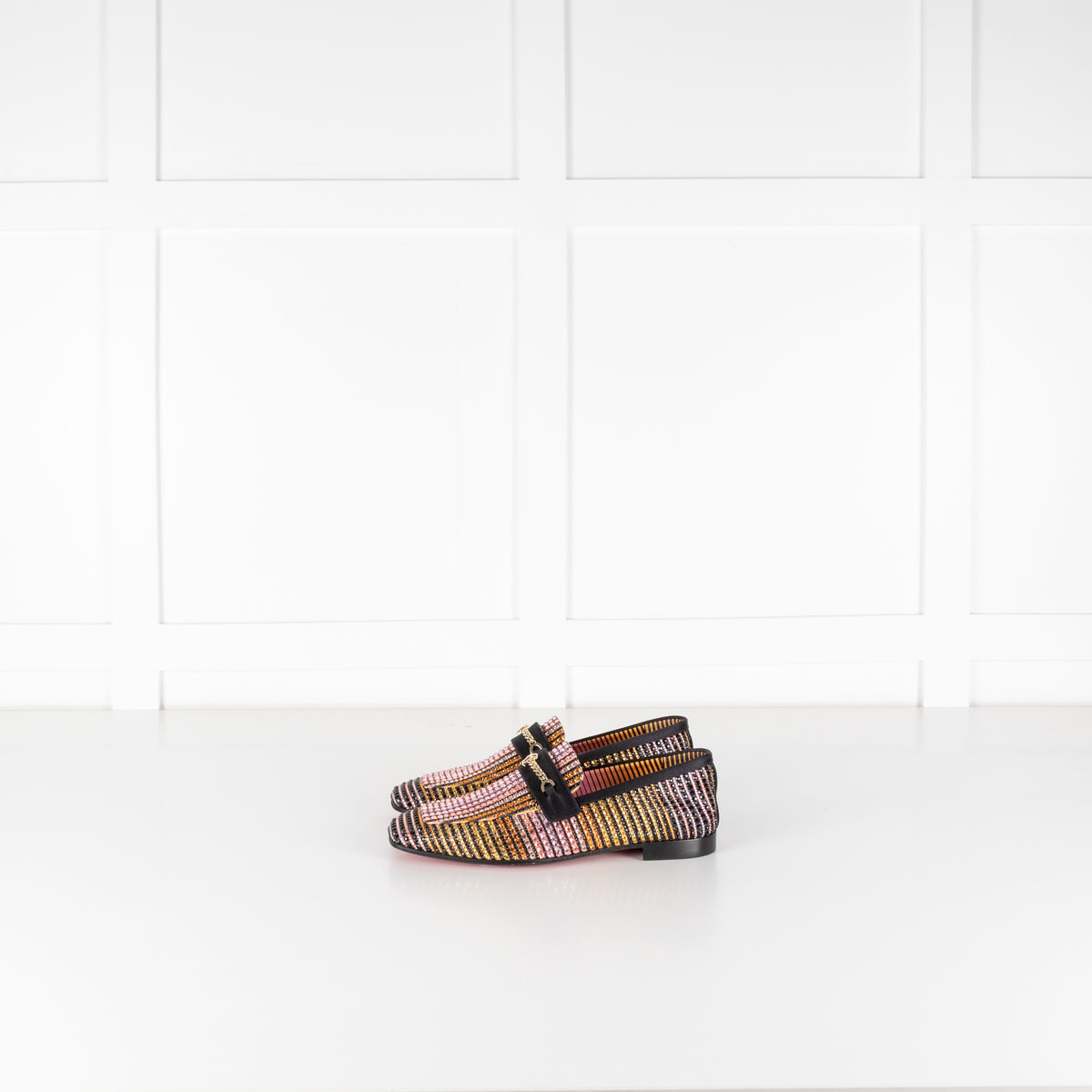 Christian Louboutin Multiclour Crystal Loafers