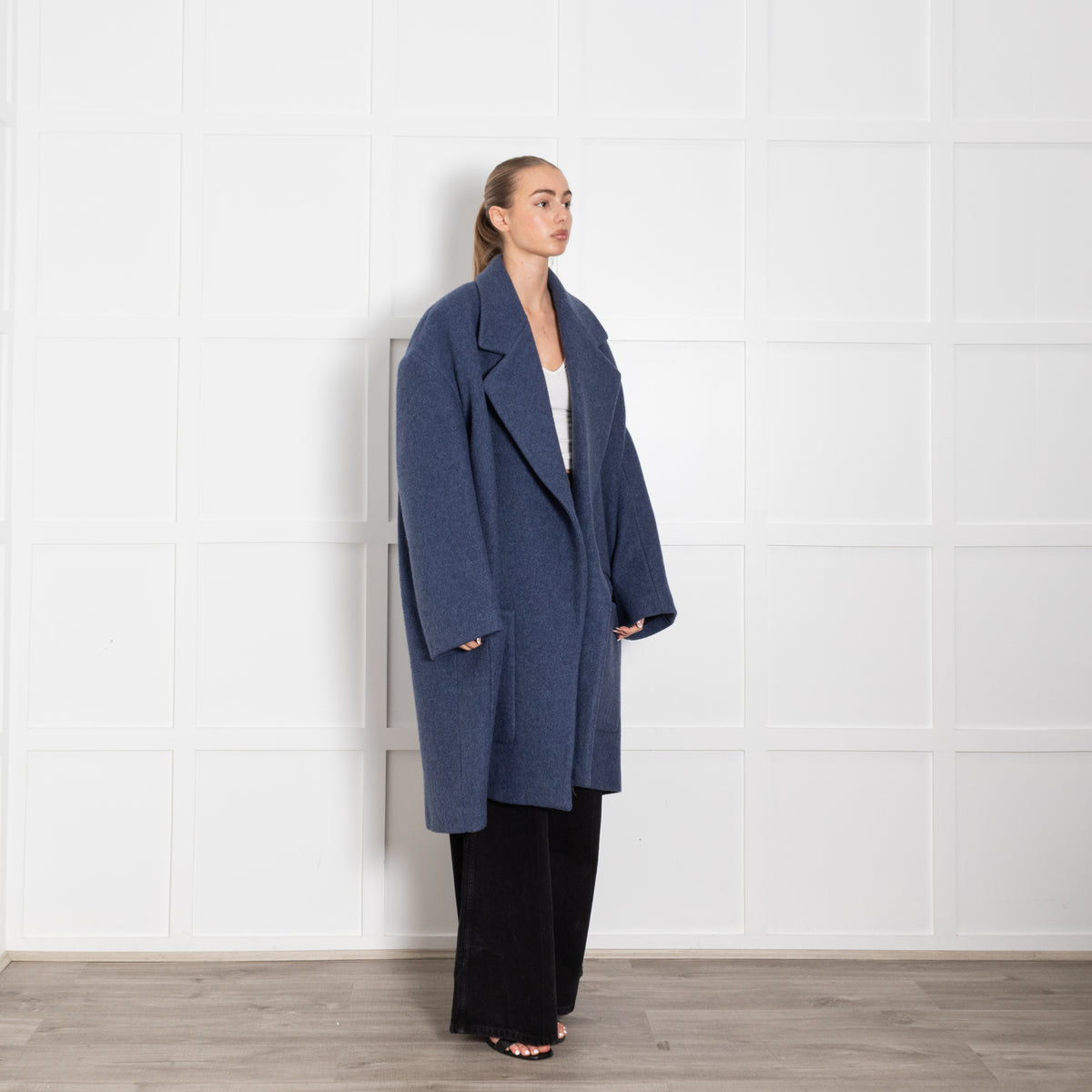 Raey Blue Oversized Coat