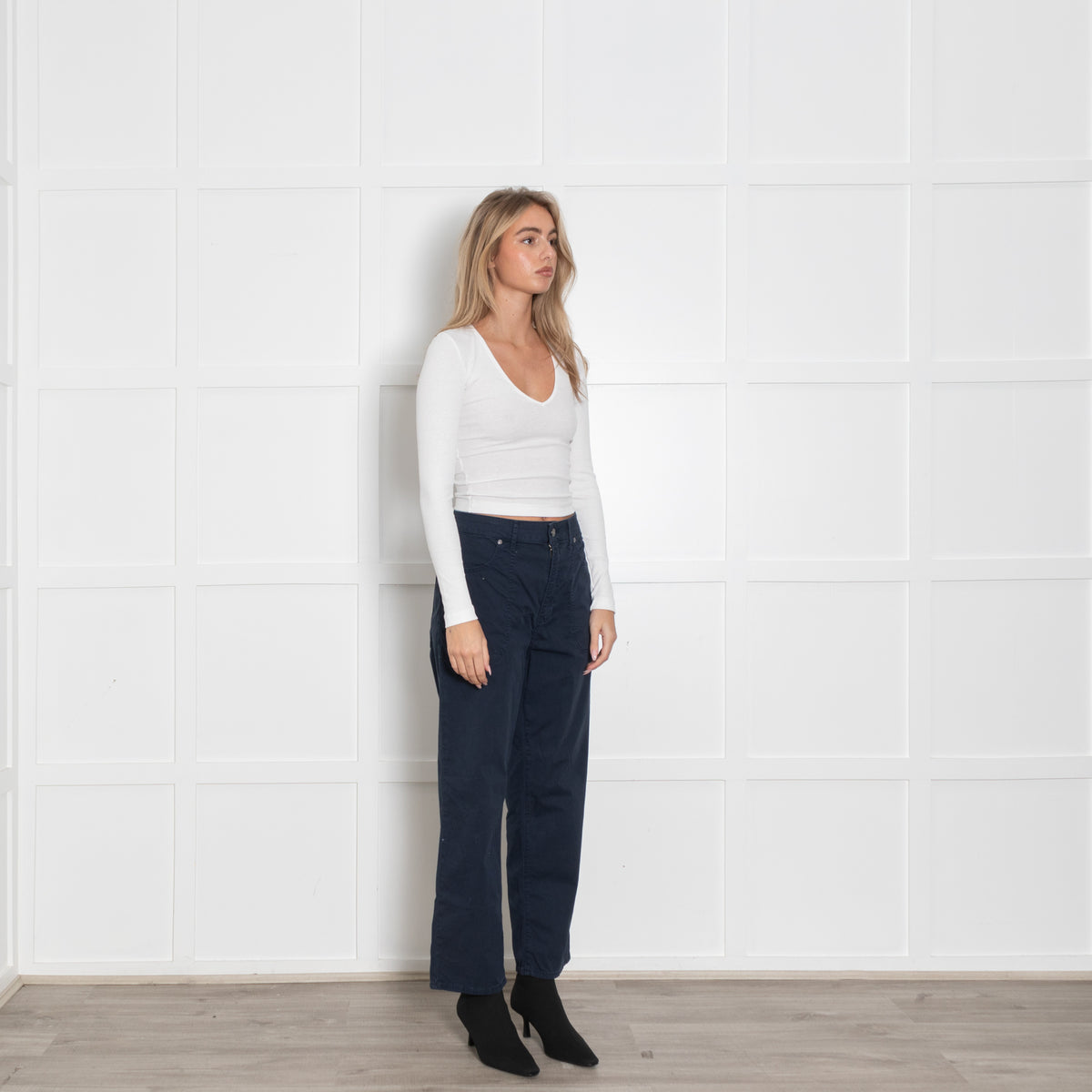Veronica Beard Jeans Dark Navy Twill Trousers