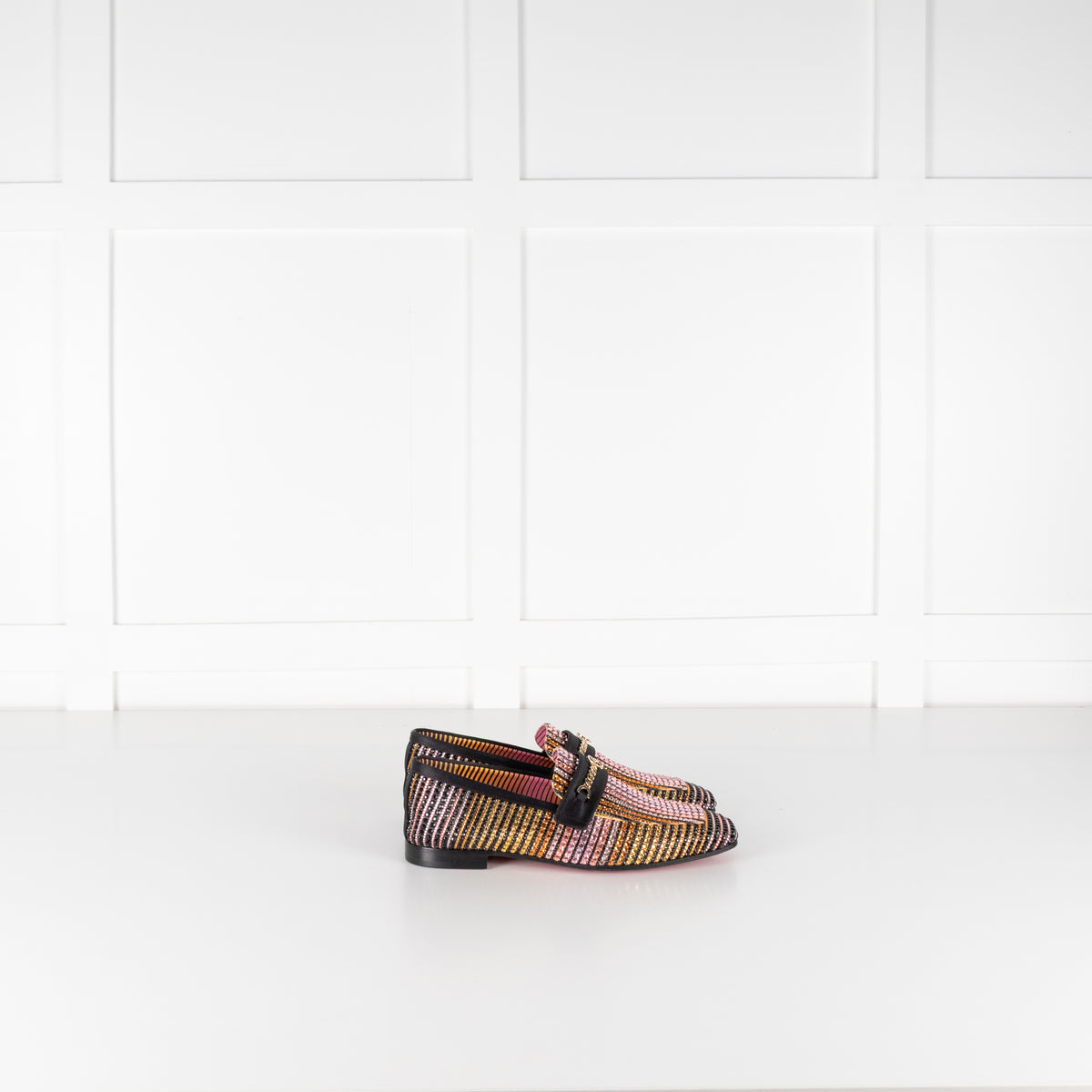 Christian Louboutin Multiclour Crystal Loafers