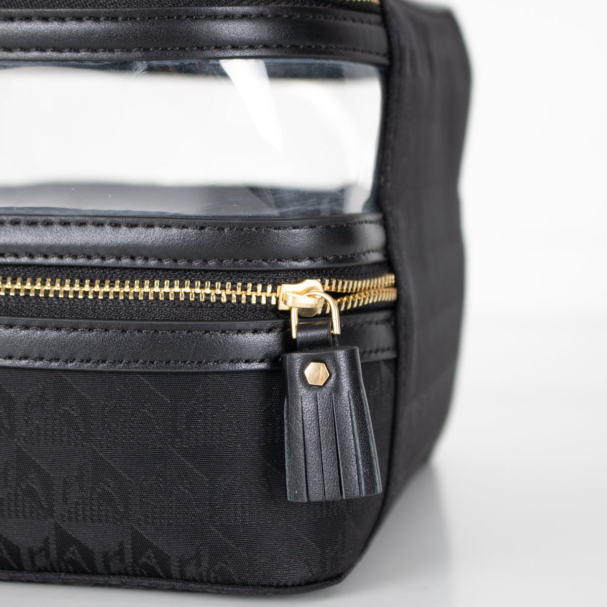 Anya Hindmarch Black Double Decker Makeup Bag