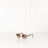 Prada Gold Frame & Brown Lens Sunglasses