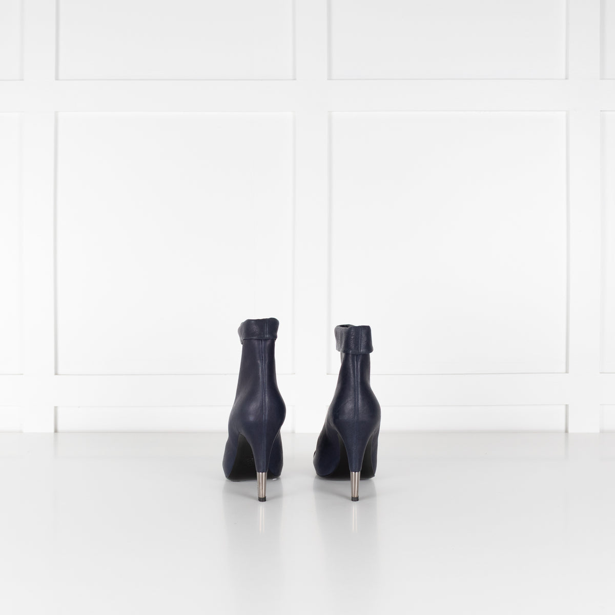 Chanel Blue and Black Toe Cap Ankle Boots