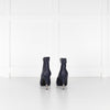 Chanel Blue and Black Toe Cap Ankle Boots