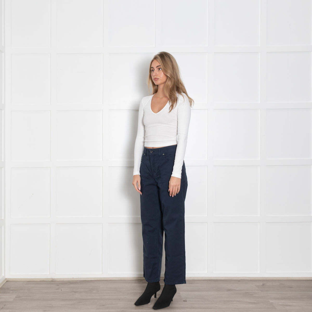 Veronica Beard Jeans Dark Navy Twill Trousers