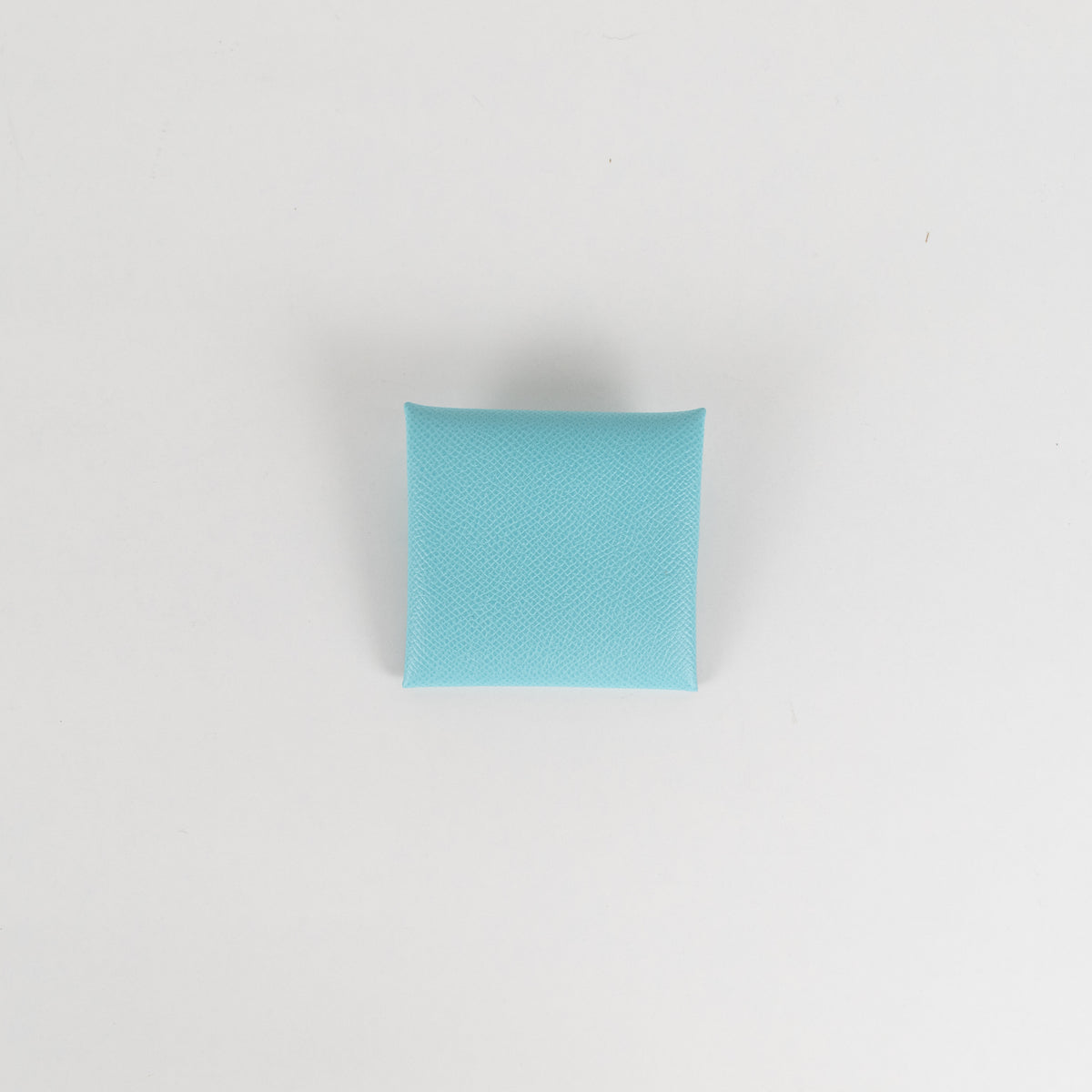 Hermes Turquoise Leather Bastia Coin Purse