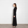 McQ Black Diamante Button Detail Maxi Dress