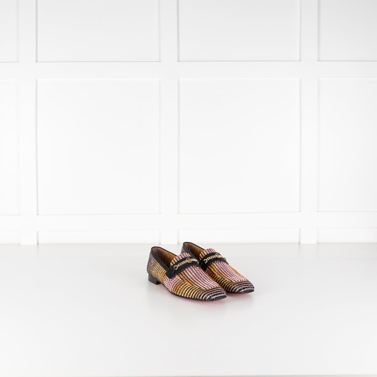 Christian Louboutin Multiclour Crystal Loafers