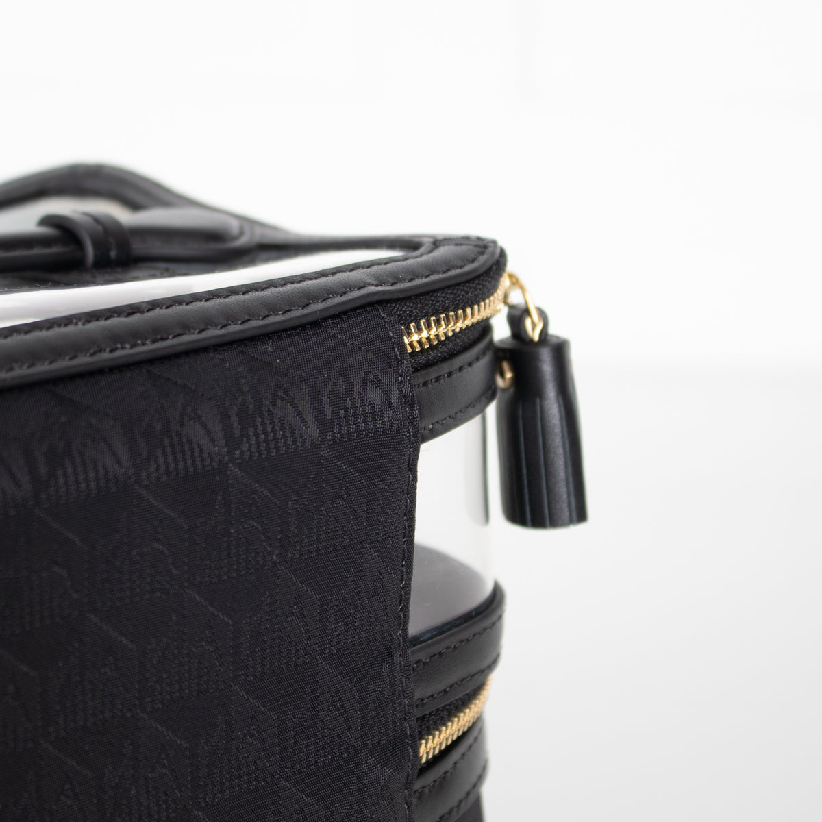 Anya Hindmarch Black Double Decker Makeup Bag