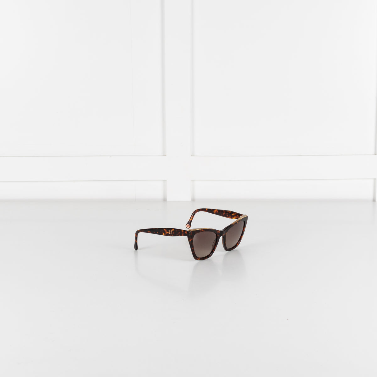 Carolina Herrera Brown Cats Eye Sunglasses