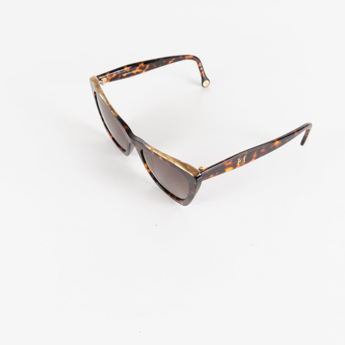 Carolina Herrera Brown Cats Eye Sunglasses
