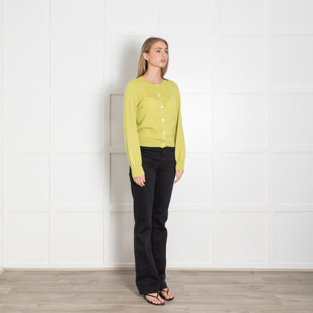 &Daughter Lime Green Wool Cardigan