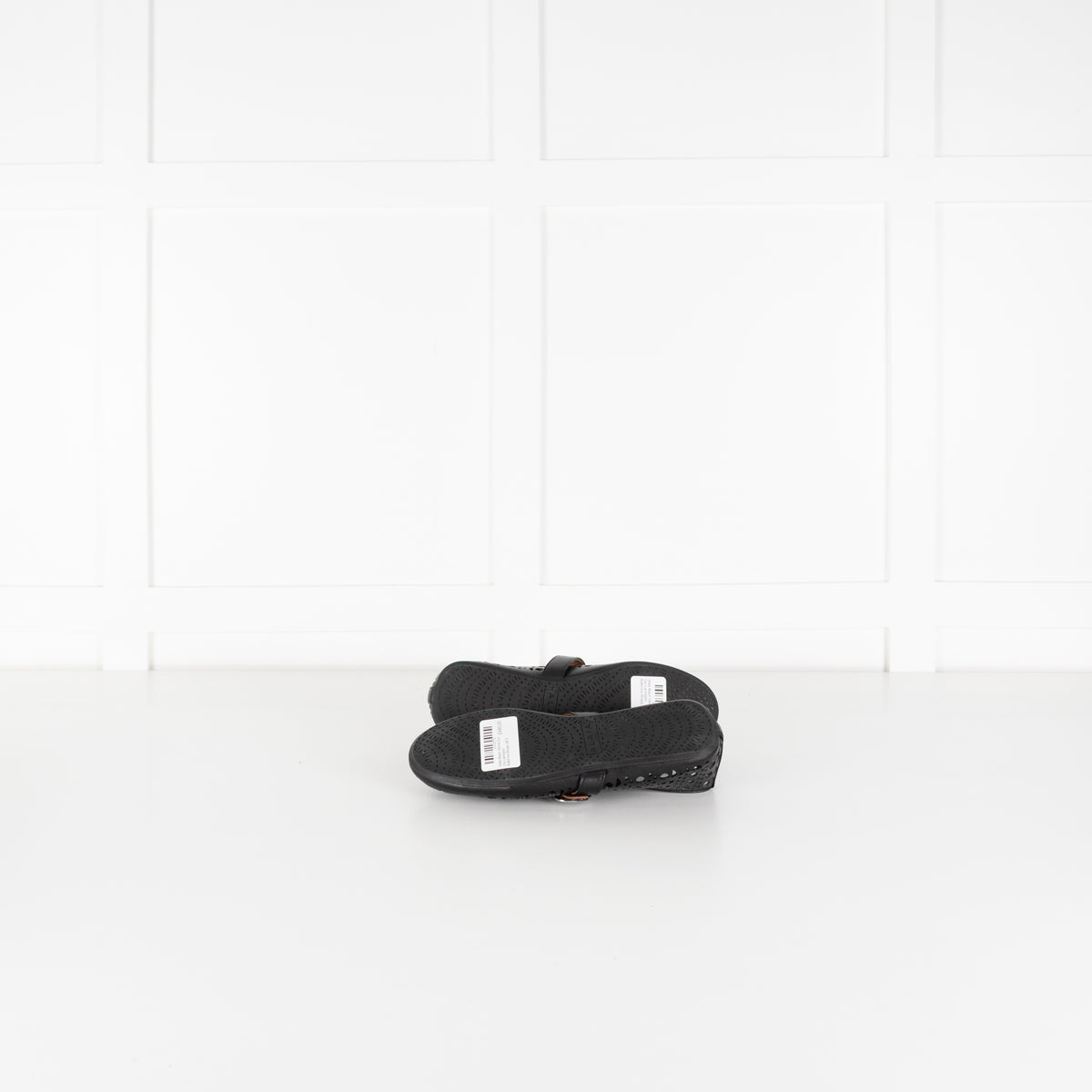 Alaia Black Vienne Cut Out Lambskin Ballerina Shoes