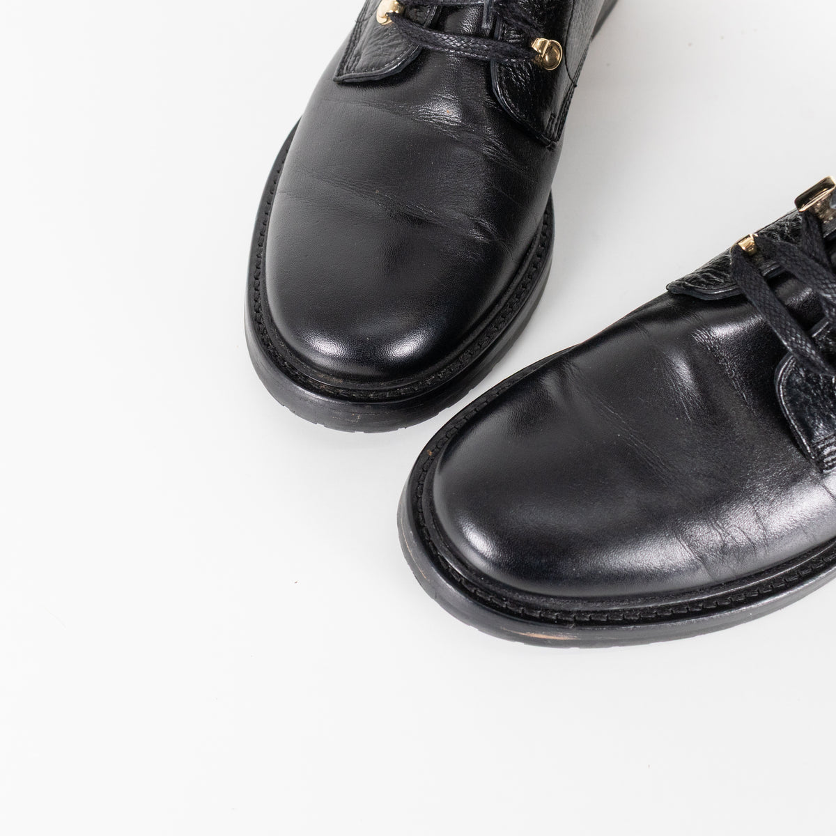 Lanvin Biker Black Boot With Gold Hardwear