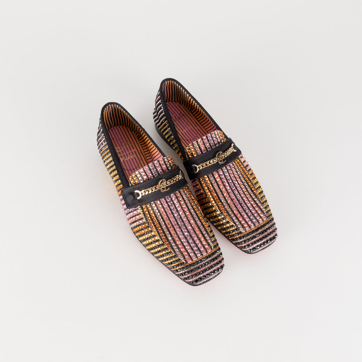 Christian Louboutin Multiclour Crystal Loafers