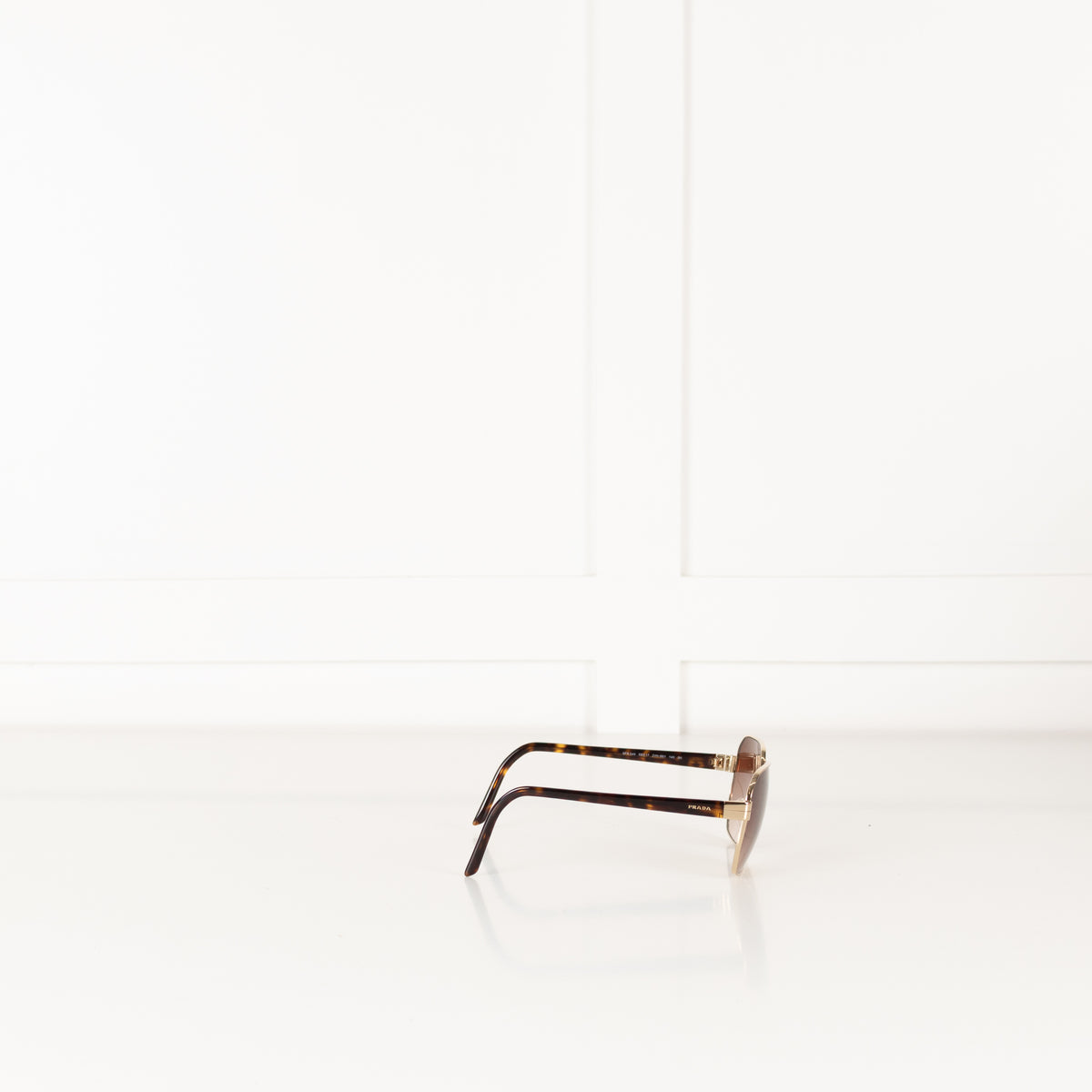 Prada Gold Frame & Brown Lens Sunglasses