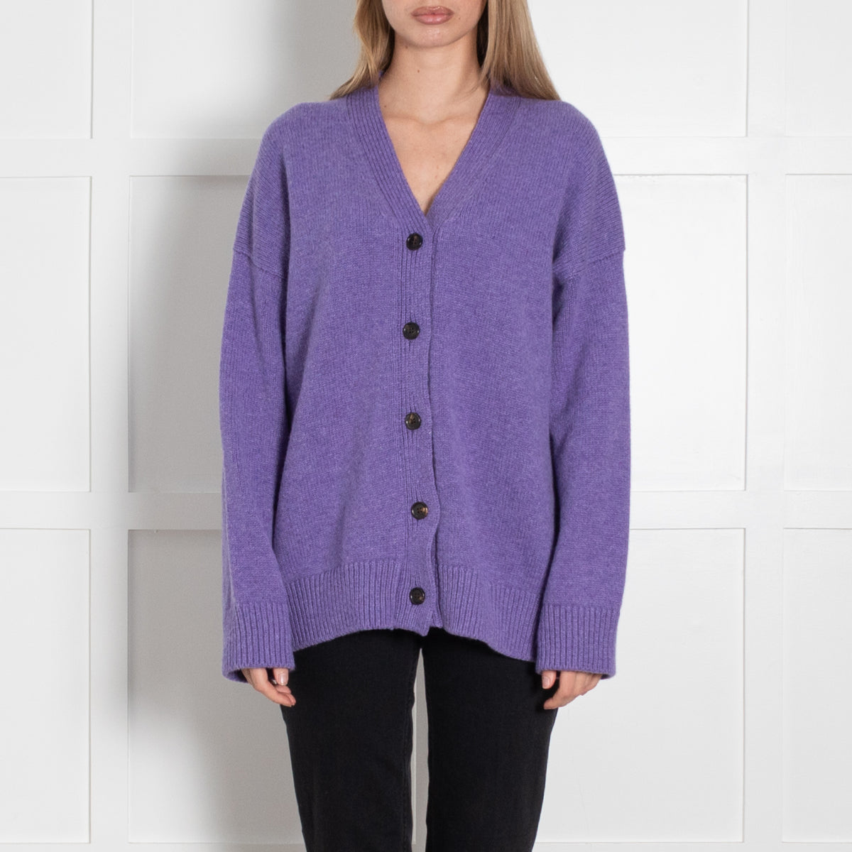 &Daughter Purple Wool Cardigan