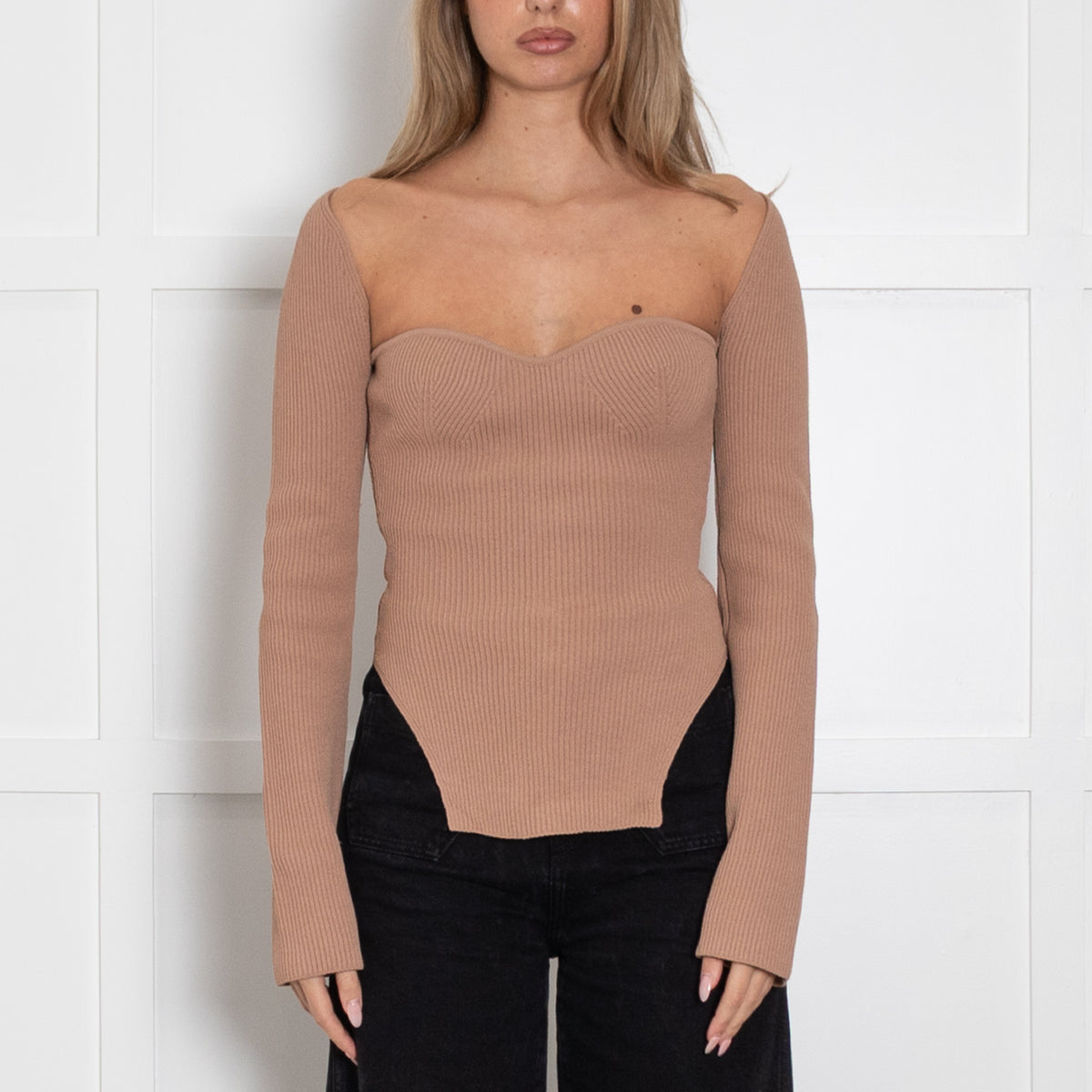 Khaite Camel Shaped Front Top