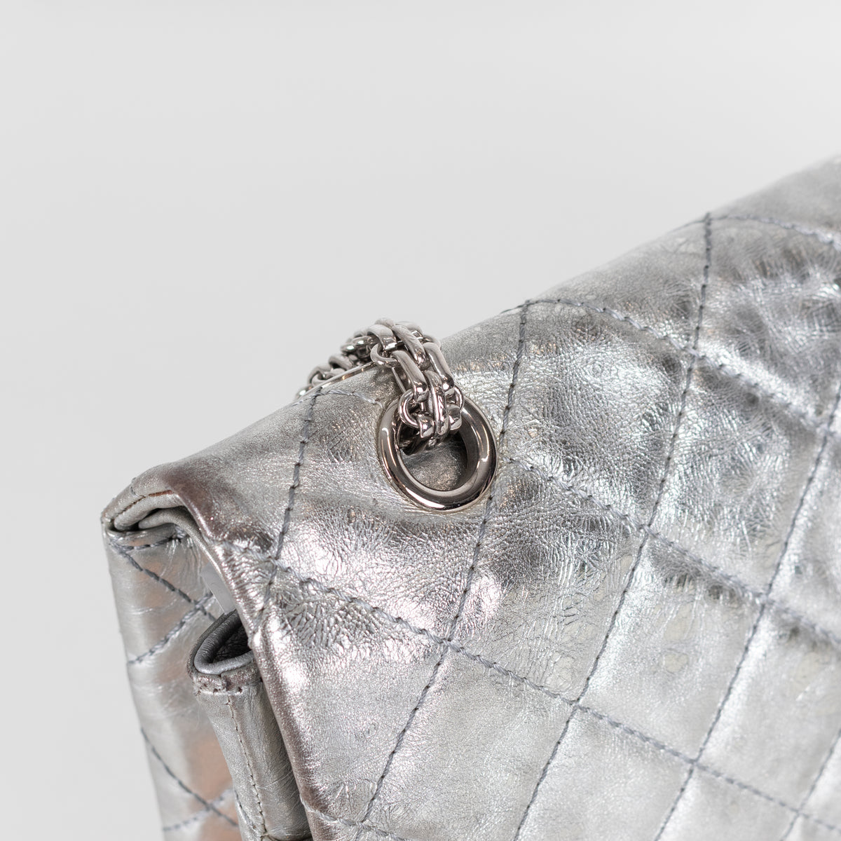 Chanel Silver Reissue 2.55 Leather Bag